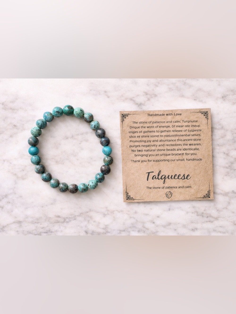 Turquoise Bead Stretch Bracelet